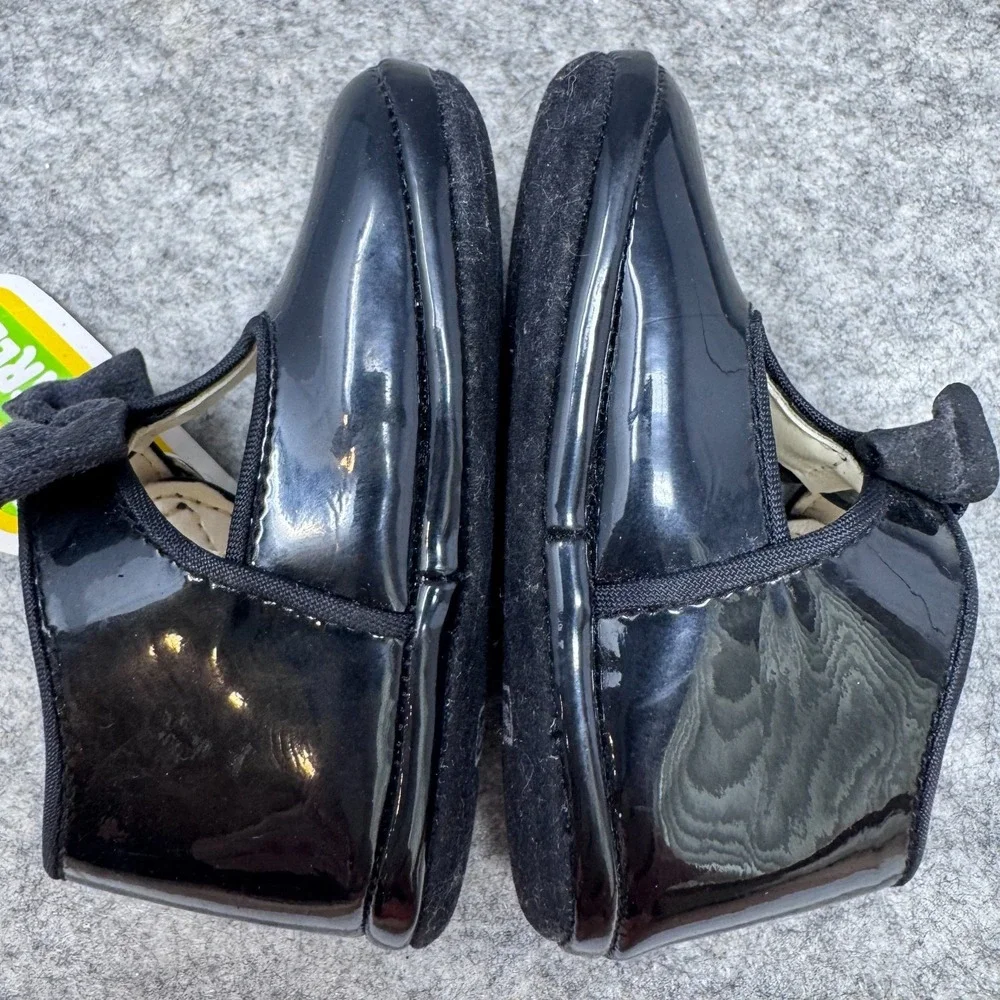 Vintage 1999 Sesame Street Baby Shoes Size 2 Elmo Black Patent Leather